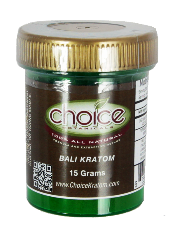 Bali Kratom 15Gm Powder by Choice Botanicals